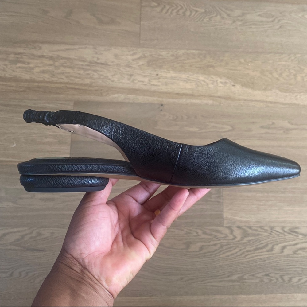 COPY - Franco Sarto Black Elegant Sling back Flats - Picture 2 of 7